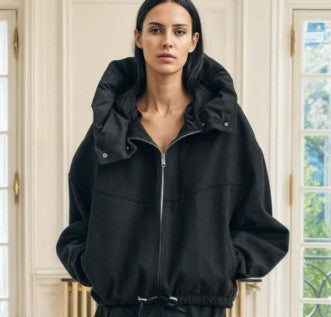 Ariadna Detachable Wool Cropped Coat - Black [U0RW3ISX]