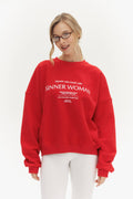 Maahi Oversized Graphic Sweatshirt - Orange Red [3I8CWFUA]