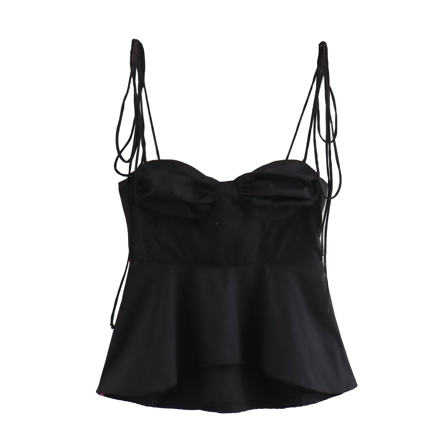 Quinnlyn Pleated Corset Top - Black [9XG723FL]