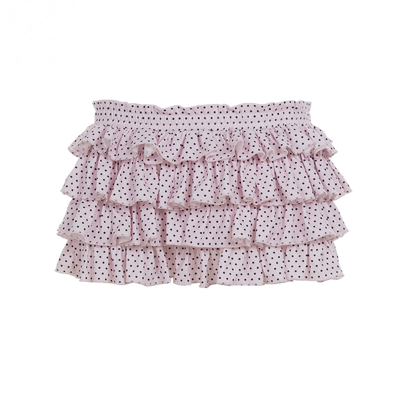 Ziona Polka Dot Mini Skirt - Light Pink [FG90VI4V]