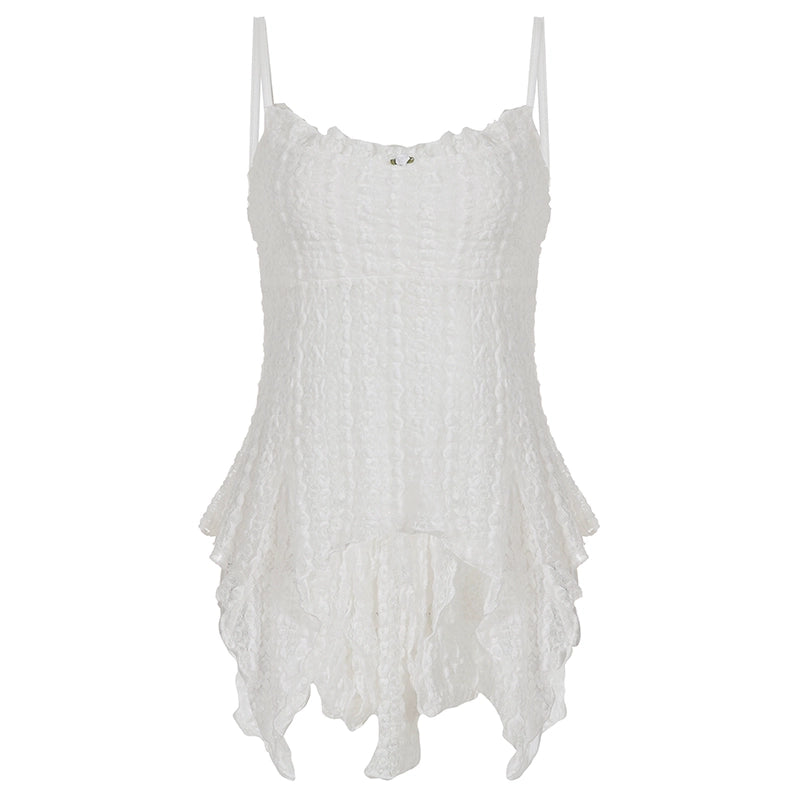 Carson Jacquard Lace Camisole - White [OGCJI7RZ]
