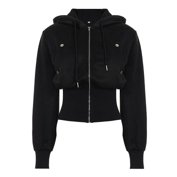 Ellana Zip-Up Hoodie - Black [2DSRSZ6T]