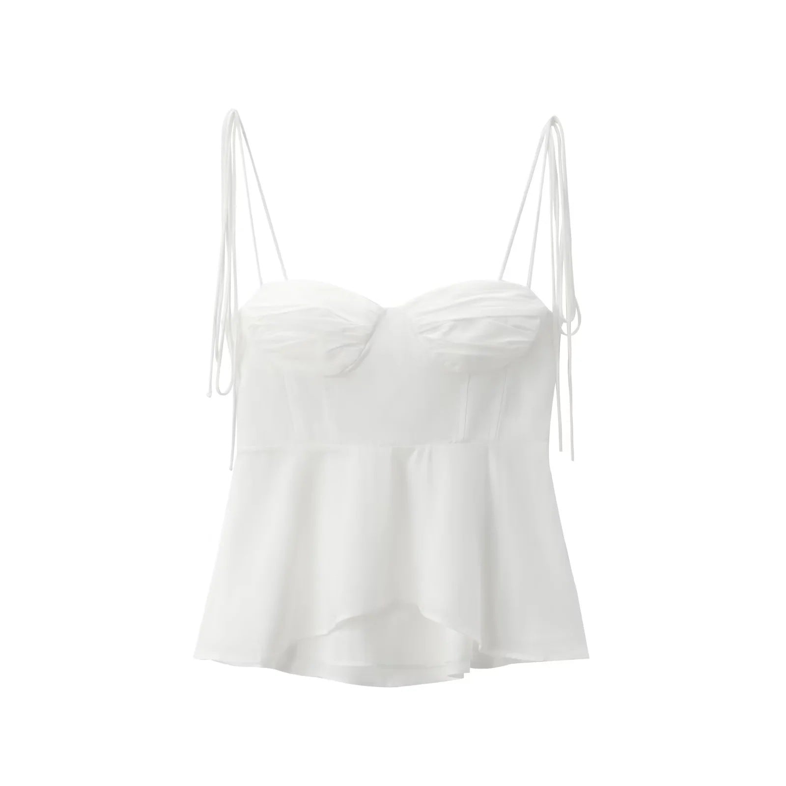 Quinnlyn Pleated Corset Top - White [S5VFJ2YF]