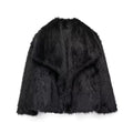 Nathalia Faux Fur Lapel Jacket - Black [6EZE01KR]