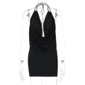 Serina Studded Halter Mini Dress - Black [31ENSGZ5]
