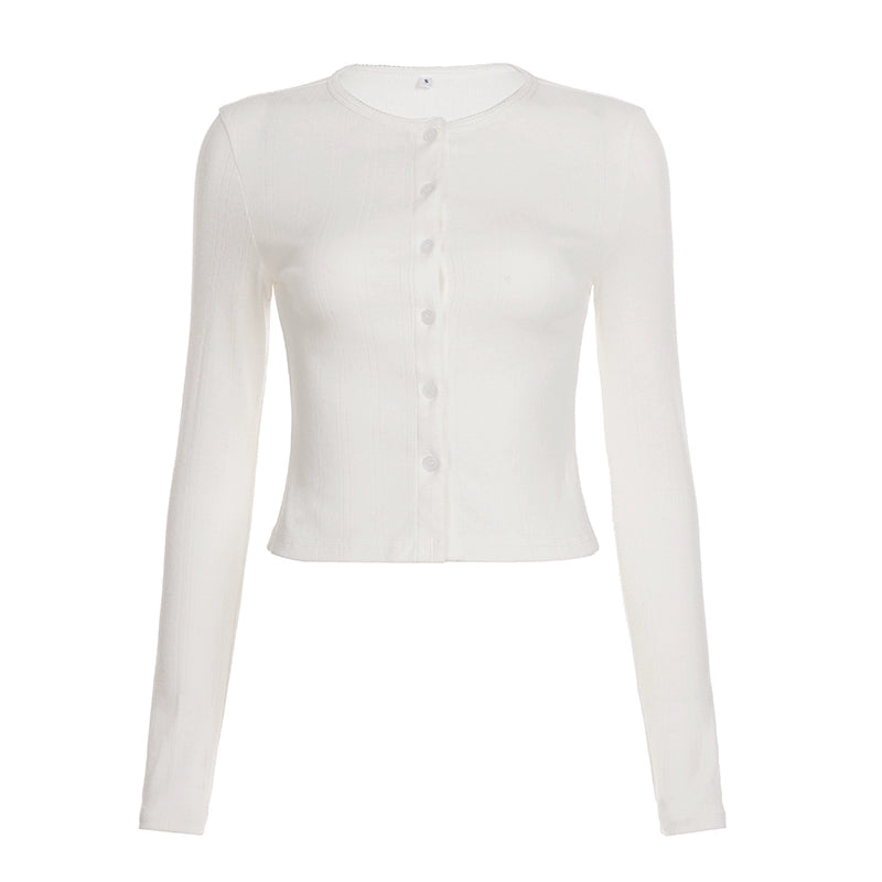 Cloe Jacquard Knit Cardigan - White [FYKTDR9Q]