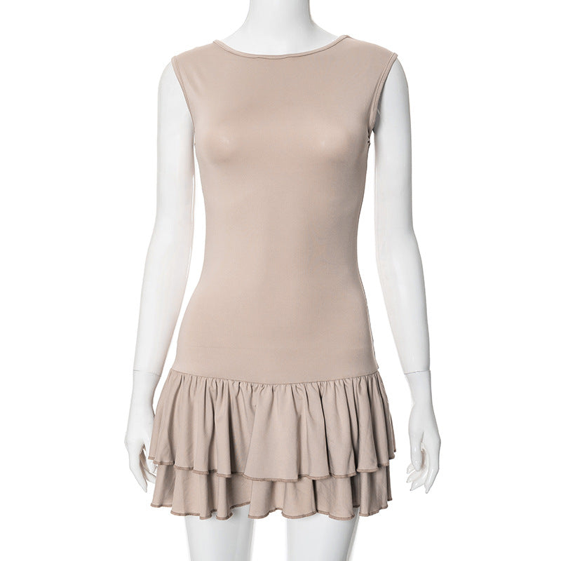 Shae Contrast Floral Mini Dress - Blush Pink [DTE70V9R]