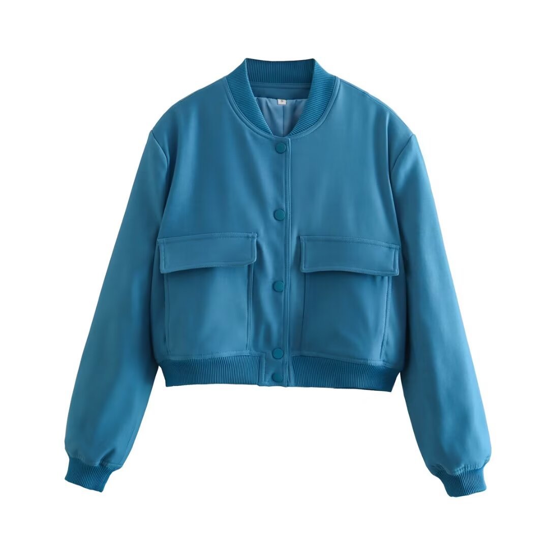 Aubrie Oversized Utility Jacket - Peacock Blue [1UDREYMB]