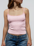 Brystol Striped Camisole Crop Top - Pink [0NAY18ME]