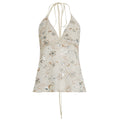Aundrea Embellished Halter Camisole - Nude