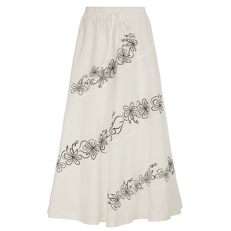 Kolbie Elegant White Maxi Skirt - White [Y2HDQKSN]