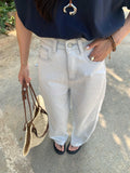 Raelee Off-White Wide-Leg Jeans - Off-White [IK7WKVF6]