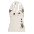 Minsa Floral Lace Halter Top - Nude [Q8STAHJ3]