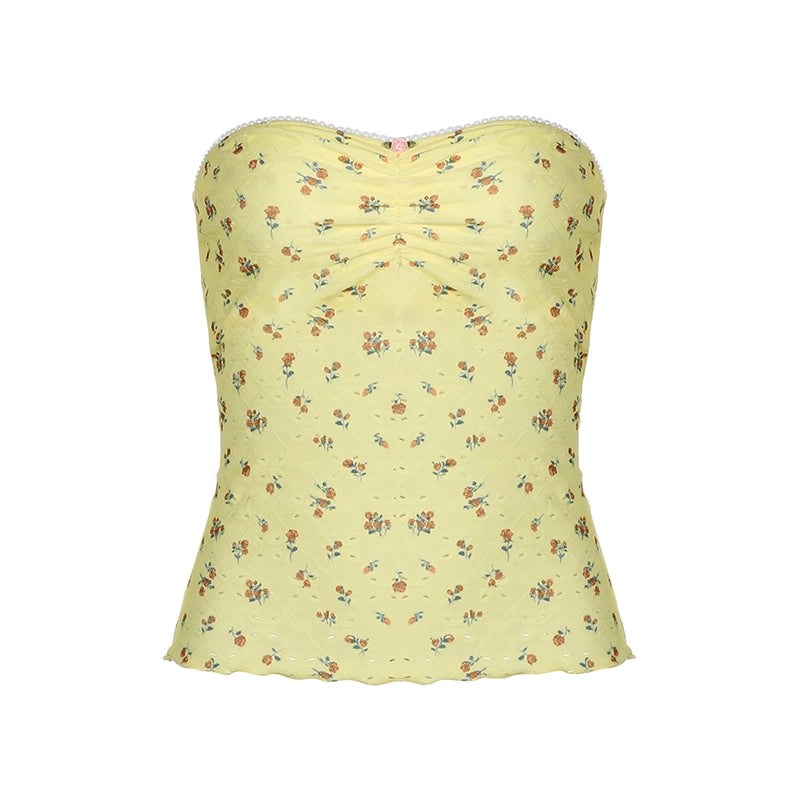 Naiya Floral Tube Top - Yellow [GHCQDWR6]