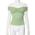 Neriah Pleated V-Neck Cami - Light Green [ZFF23974]