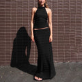 Connor Halter Midi Skirt Set - Black [CRA8JVCC]