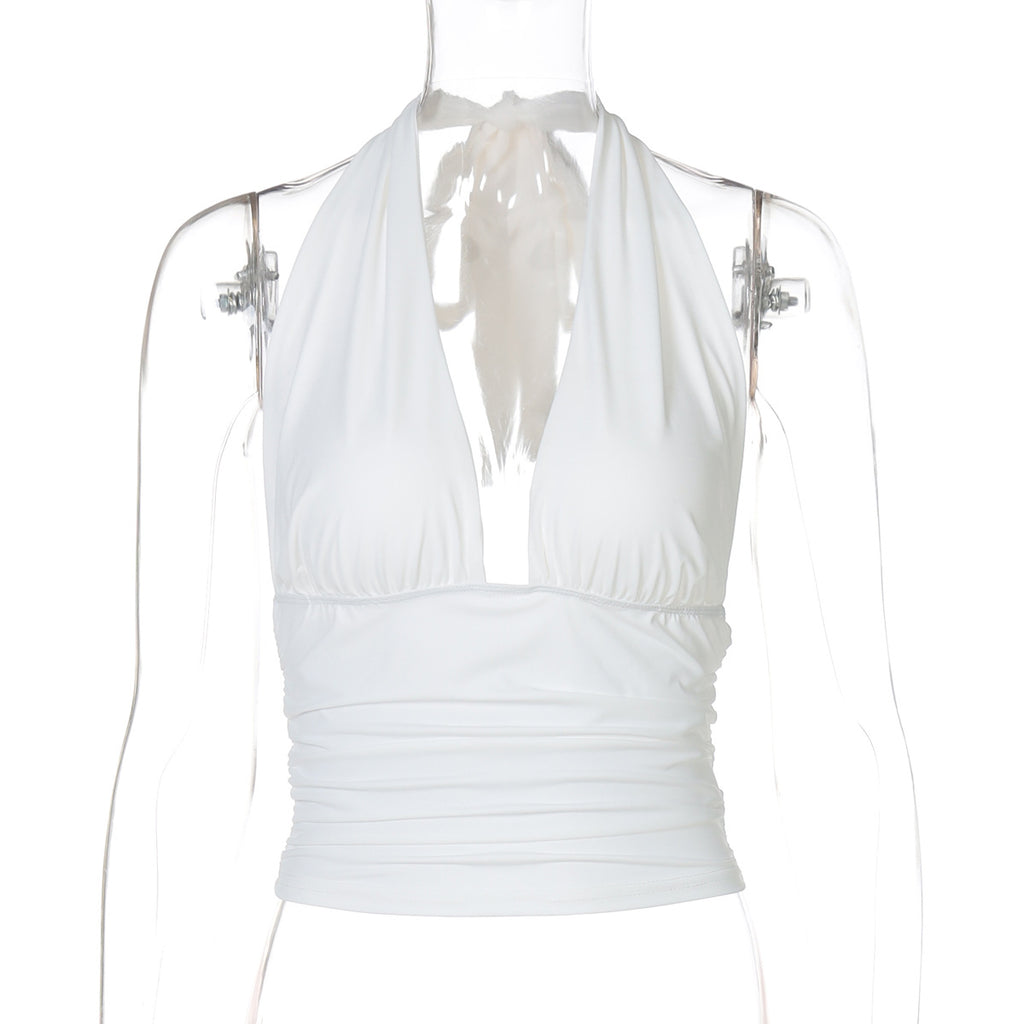 Jayana Halter Crop Top - White [EA9N64N6]