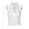 Jayana Halter Crop Top - White [EA9N64N6]