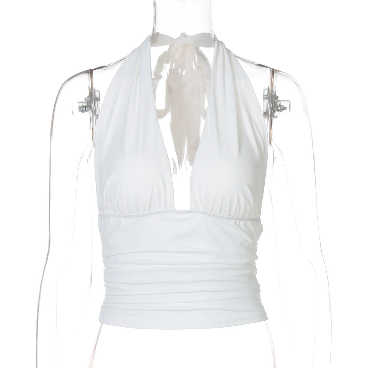 Jayana Halter Crop Top - White [EA9N64N6]