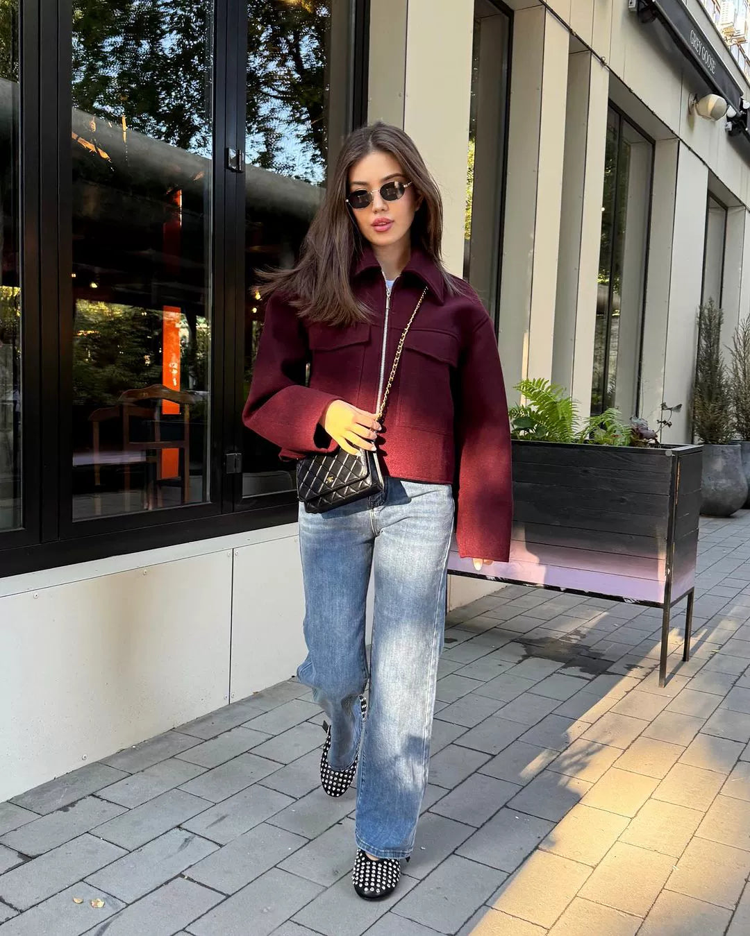 Jesse Wool Zip Jacket - Bordeaux Red [MLI1VDX0]