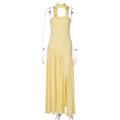 Kamree Strapless Backless Maxi Dress - Light Yellow [WR7S0KFO]