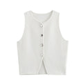 Novalee Cropped Knit Vest - White [2RJ63IMC]