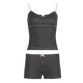 Annalie Polka Dot Short Set - Black [Y6A66GFY]