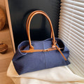 Leiana Colorblock Denim Tote - Dark Blue