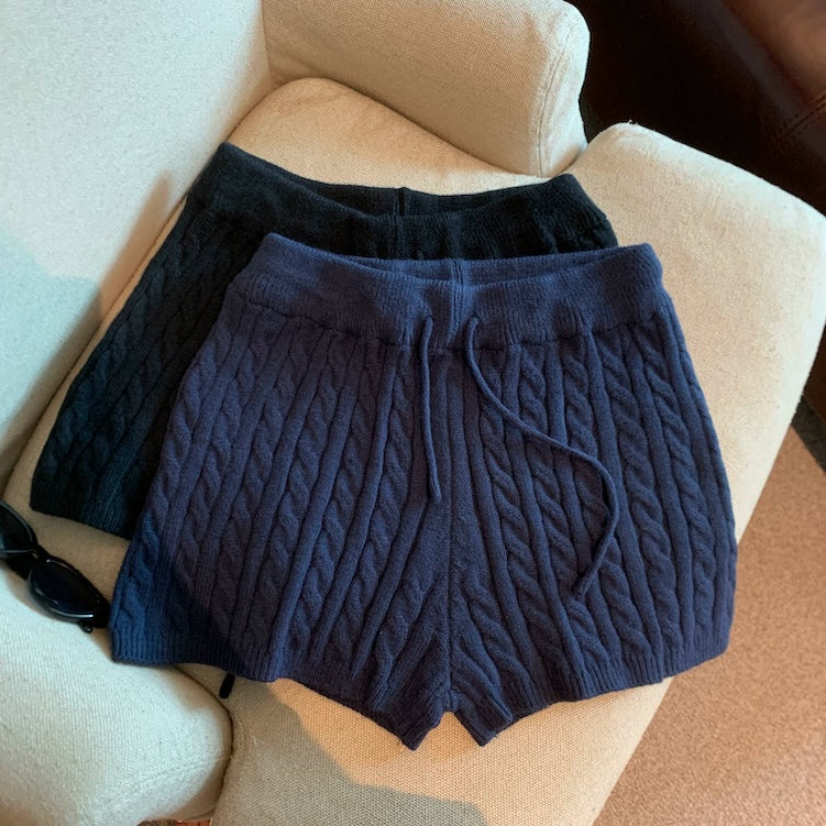 Khyla Cozy Wide-Leg Shorts - Royal Blue [3Q8HH8M1]