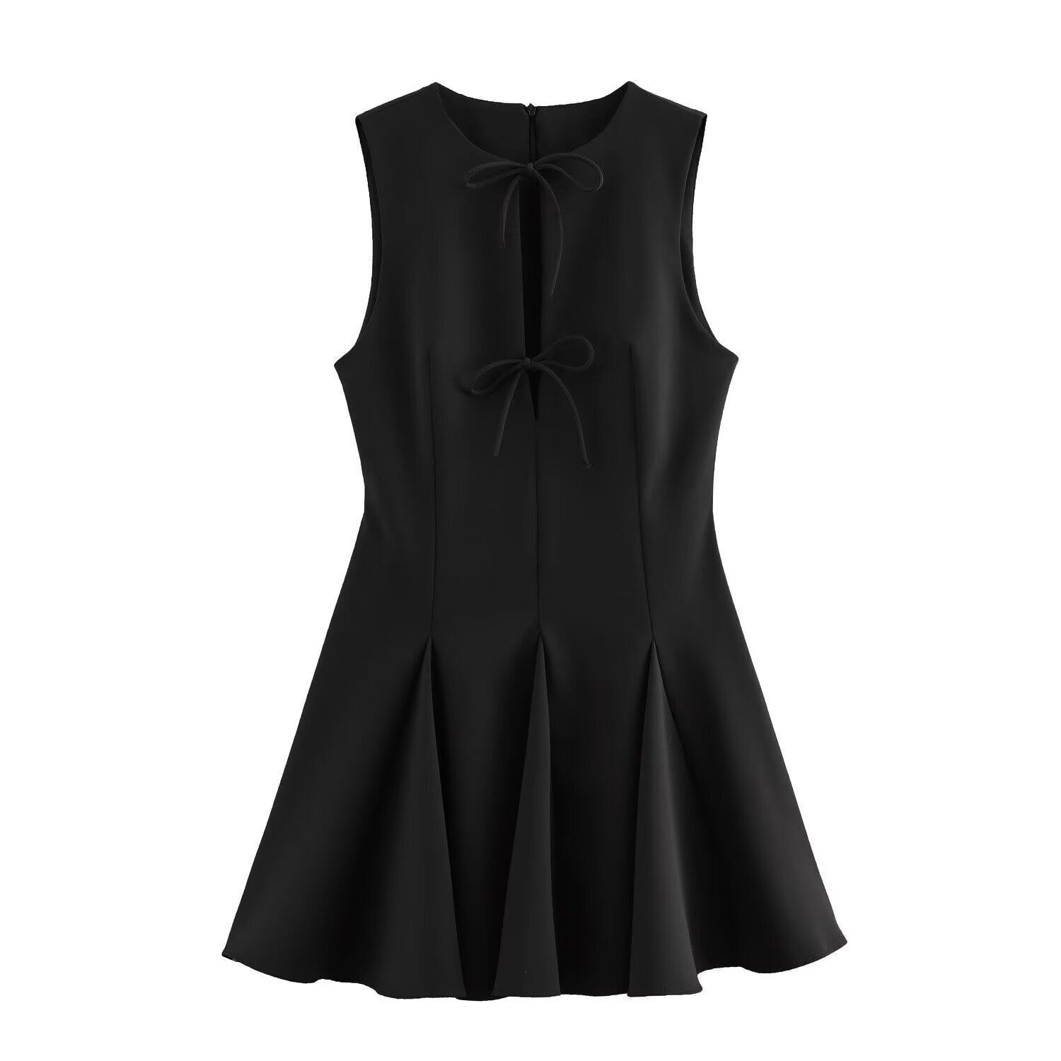 Amara Bow Mini Dress - Black [YZXCR84C]