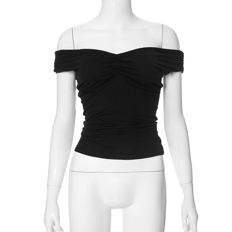 Neriah Pleated V-Neck Cami - Black [456IPPD2]