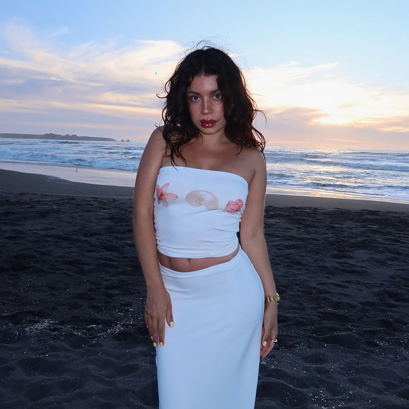 Lyana Shell Print Tube Top