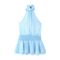 Winter Halter Satin Mini Dress - Light Blue [8RAWPQ4A]