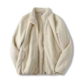 Zoee Plush Stand Collar Jacket - Off-White [T8660B7T]