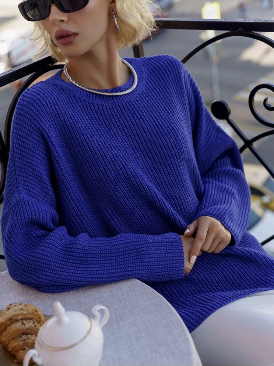 Jadalyn Cozy Pullover Sweater - Blue [BJTV0WFQ]