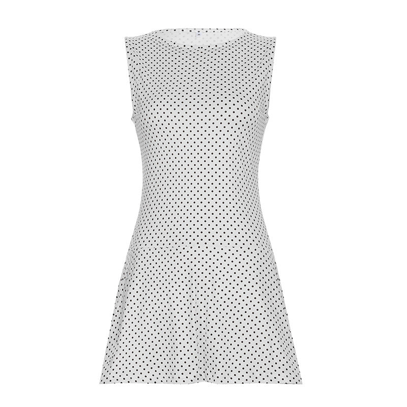 Polka Dot A-Line Mini Dress - White [SXLYBABB]