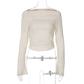 Kenadie Off Shoulder Ruched Top - Apricot [P2N0QN8G]
