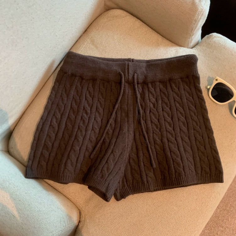 Khyla Cozy Wide-Leg Shorts - Coffee [XWZVHX6T]