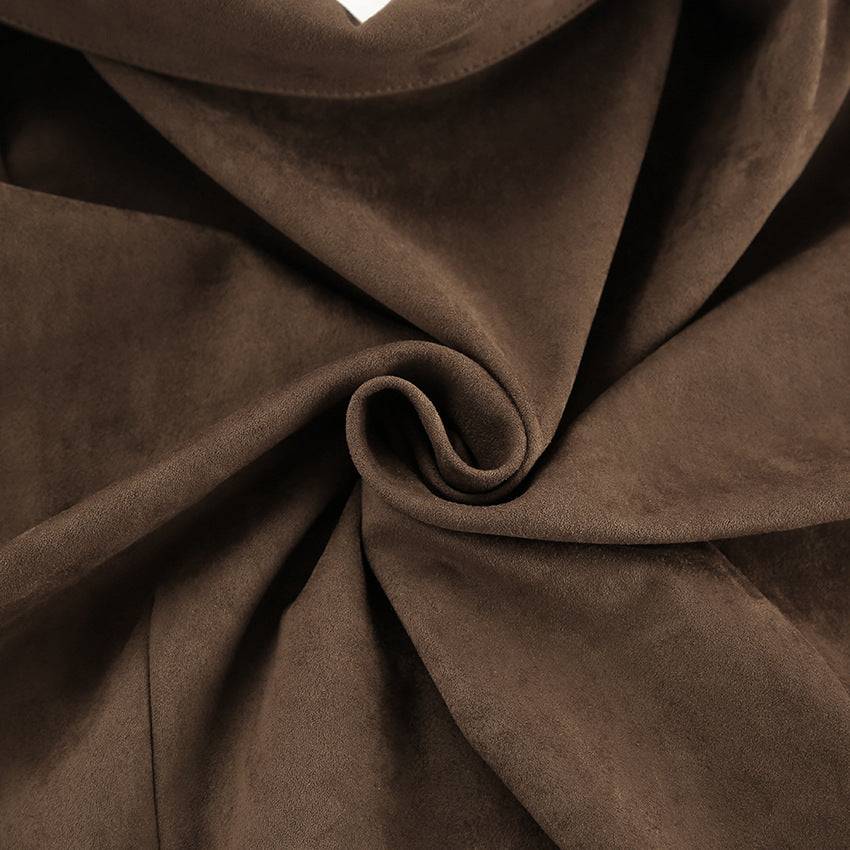Hareem Suede Double-Breasted Jacket - 成分：90%聚酯纤维 [W0VPEZMP]