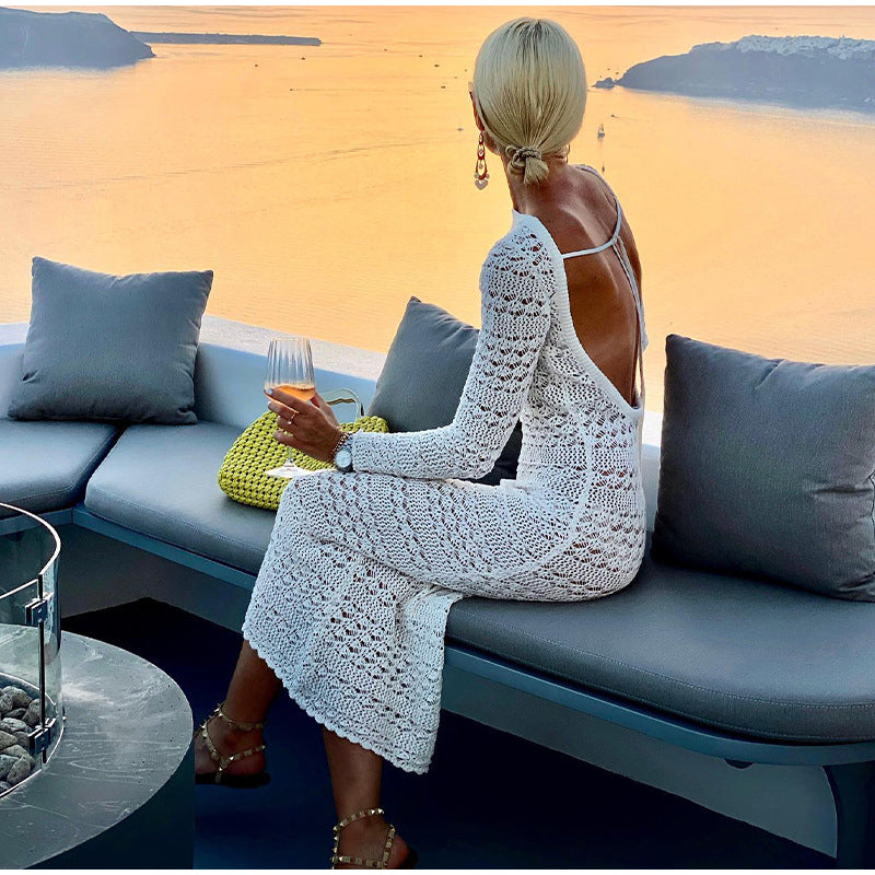 Paola Backless Crochet Dress LaPose Paola Backless Crochet Dress LaPose