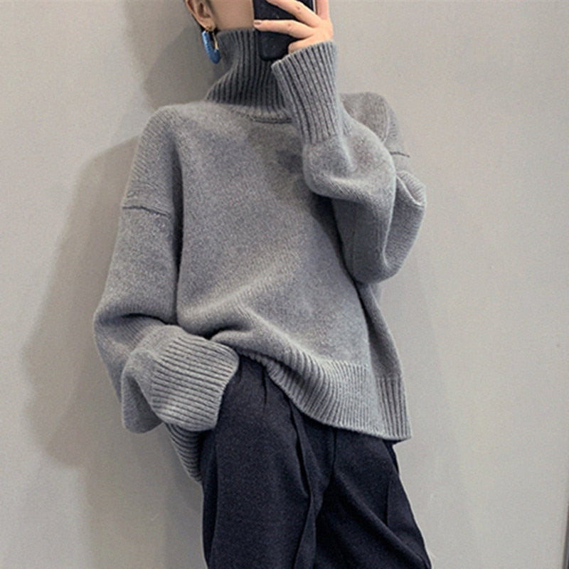 LaPose Fashion - Paride Turtleneck Cashmere Sweater - Autumn Clothes, Clean Girl, Clothing, Fall Clothes, Fall-Winter 23, Fall22, home3, Knitted Tops, Lon