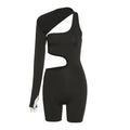 LaPose Fashion - Rainah One Shoulder  Romper - Jumpsuits & Rompers, Rompers, Sportswear