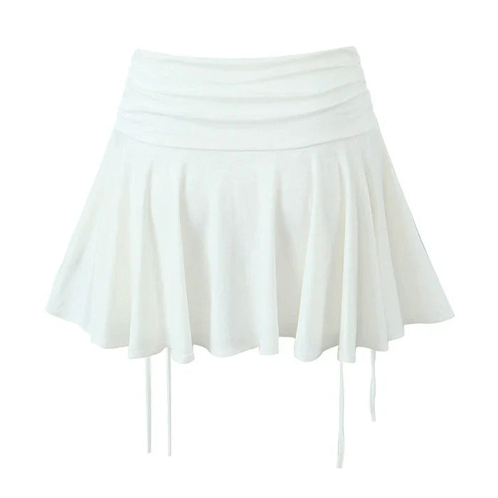 LaPose Fashion - Shanna Ruffle Mini Skirt - A-Line Skirts, Fairy Skirts, Mini Skirts, Pleated Skirt, Pleated Skirts, Ruffle Skirts, Short Skirts