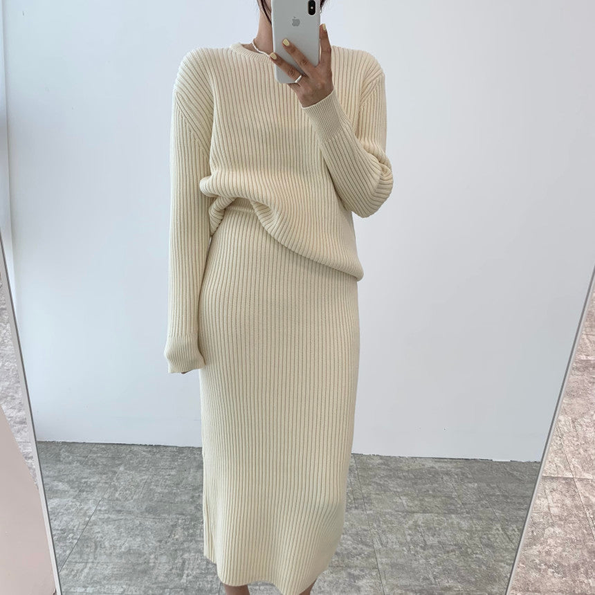 LaPose Fashion - Stansie Knit Skirt Set - Autumn Clothes, Casual Sets, Clean Girl, Clothing, Fall Clothes, Fall-Winter 23, Knitted Dresses, Kn