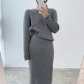 LaPose Fashion - Stansie Knit Skirt Set - Autumn Clothes, Casual Sets, Clean Girl, Clothing, Fall Clothes, Fall-Winter 23, Knitted Dresses, Kn