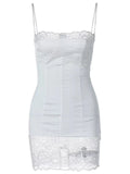 LaPose Fashion - Sylvie Satin Mini Dress - Clean Girl, Dresses, Elegant Dresses, Little Black Dresses, Little White Dresses, Mini Dresses, Roma