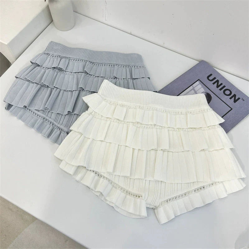 LaPose Fashion - Tahlia Ruffle Short - Clean Girl, Fall-Winter 23, Ruffle Shorts, Shorts