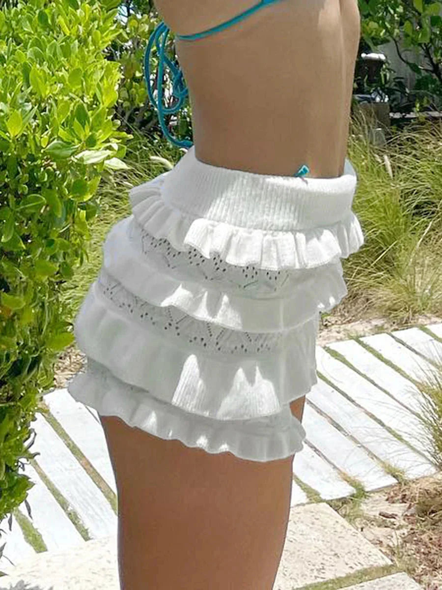 LaPose Fashion - Tahlia Ruffle Short - Clean Girl, Fall-Winter 23, Ruffle Shorts, Shorts