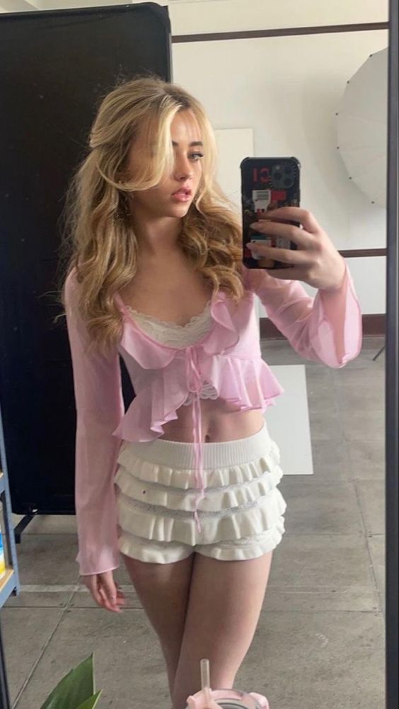 LaPose Fashion - Tahlia Ruffle Short - Clean Girl, Fall-Winter 23, Ruffle Shorts, Shorts