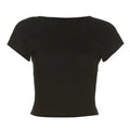 LaPose Fashion - Tenley Backless T-Shirt - Backless Tops, Basic Tops, Crop Tops, Sexy Tops, Short Sleeve Tops, Sleeveless Tops, Tank Tops, Tops